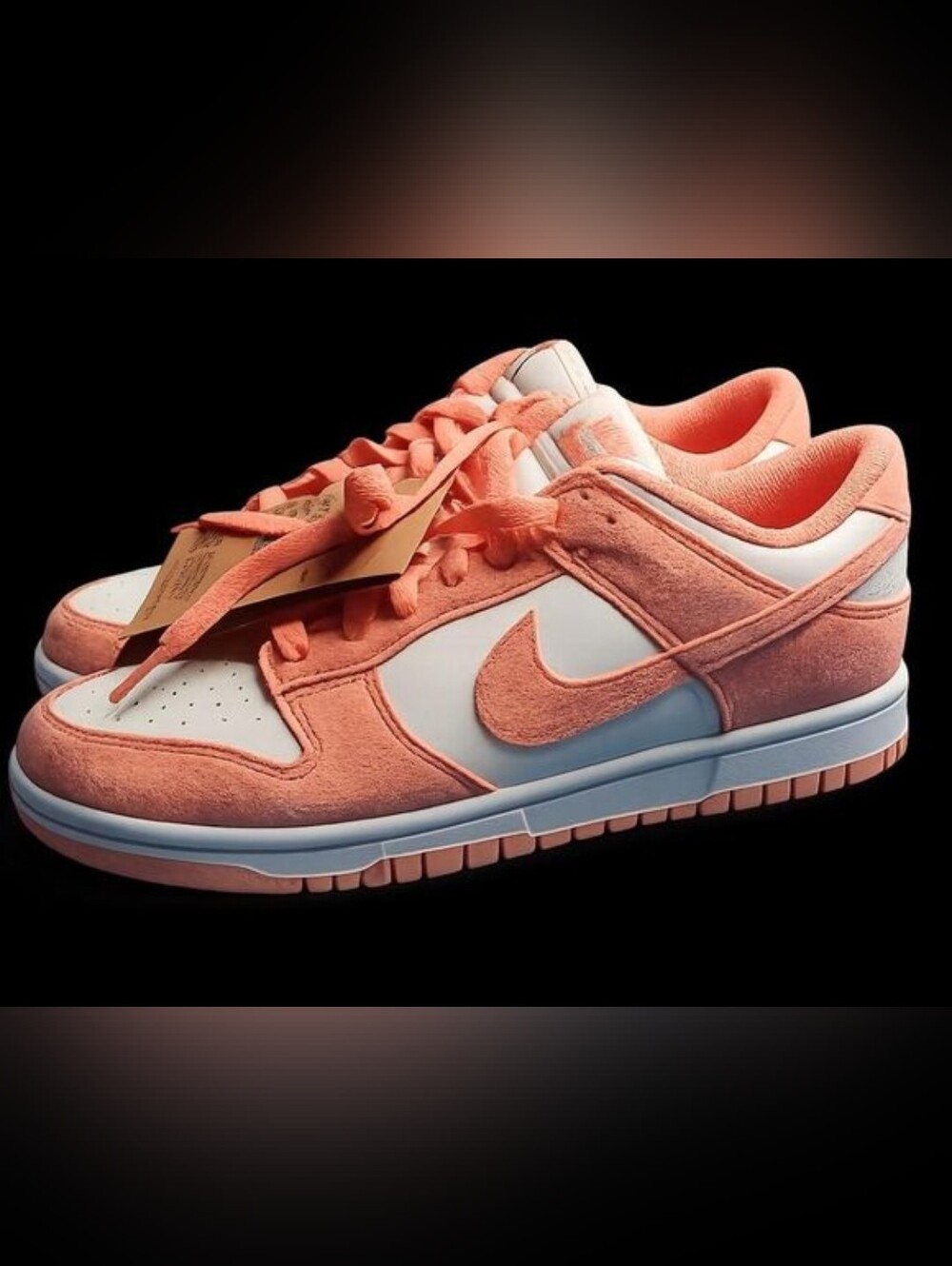 NIKE WOMEN'S DUNKS CORAL SNEAKERS MINT CONDITION NIB